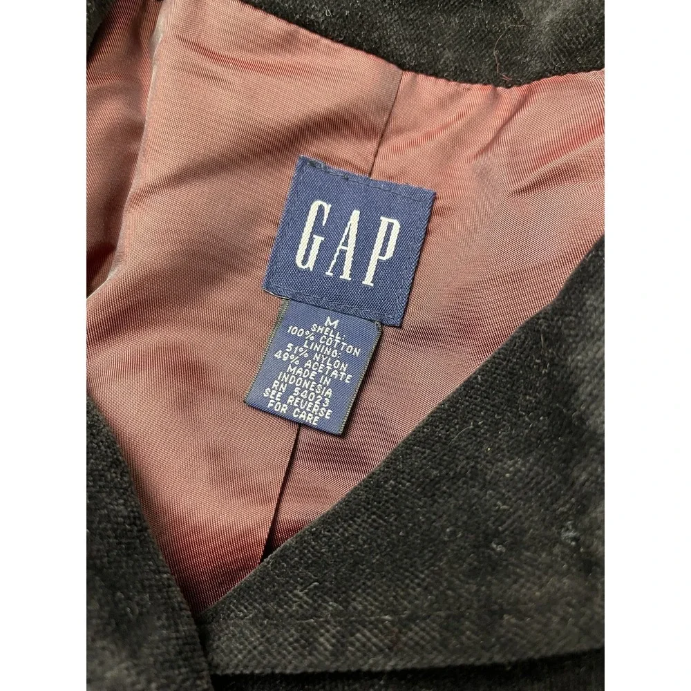 GAP Womens Jacket Medium Brown Velvet Chore Rustic Barn‎ Twee Retro Outdoor